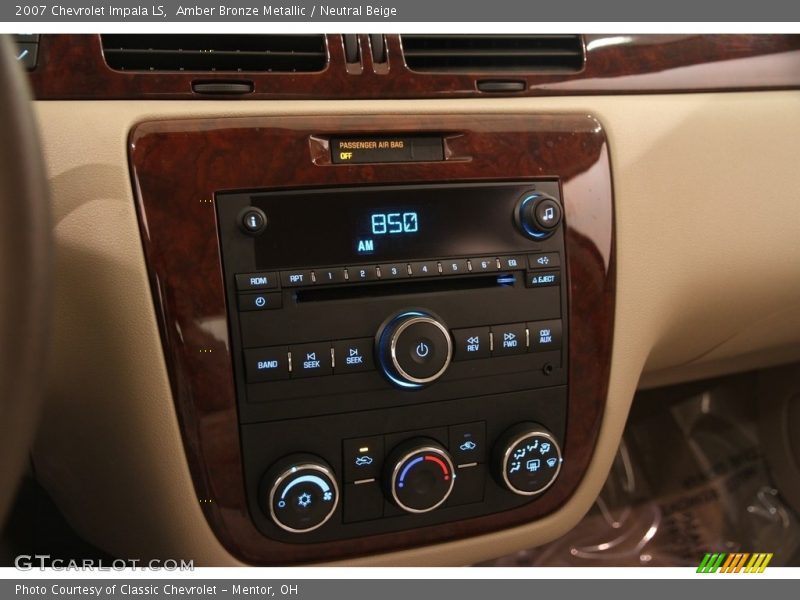 Amber Bronze Metallic / Neutral Beige 2007 Chevrolet Impala LS
