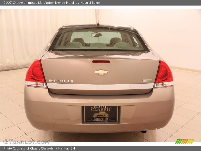 Amber Bronze Metallic / Neutral Beige 2007 Chevrolet Impala LS