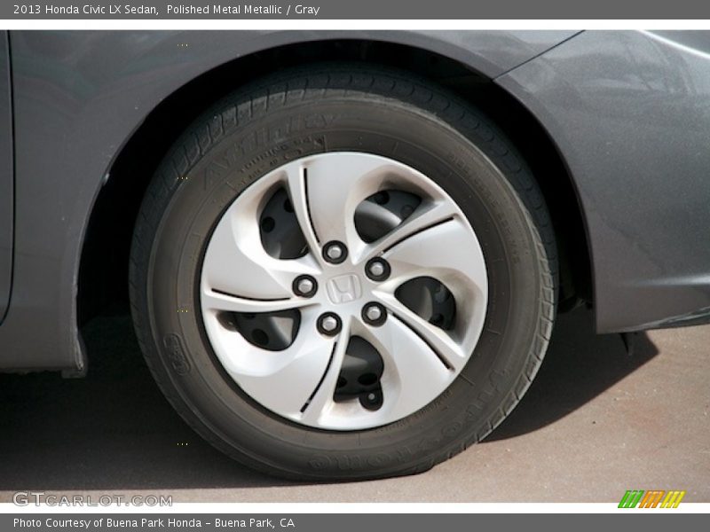 Polished Metal Metallic / Gray 2013 Honda Civic LX Sedan