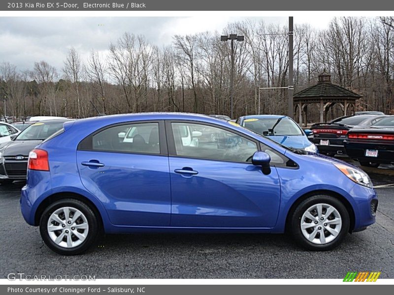 Electronic Blue / Black 2013 Kia Rio EX 5-Door