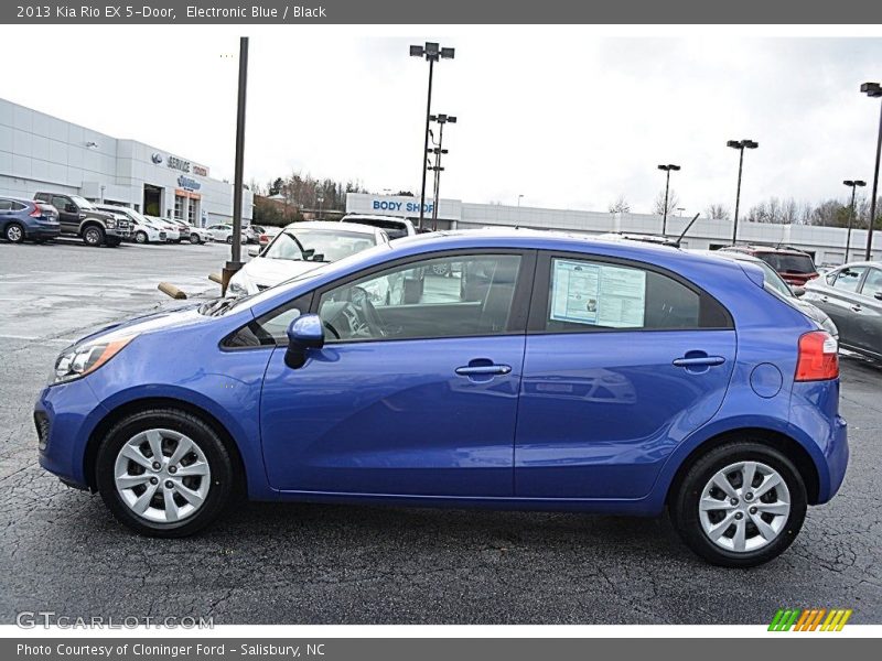 Electronic Blue / Black 2013 Kia Rio EX 5-Door