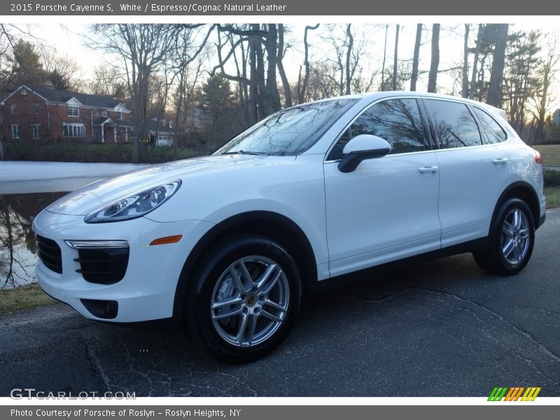 White / Espresso/Cognac Natural Leather 2015 Porsche Cayenne S