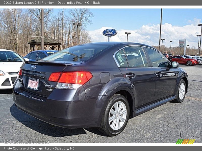 Deep Indigo Pearl / Off Black 2012 Subaru Legacy 2.5i Premium