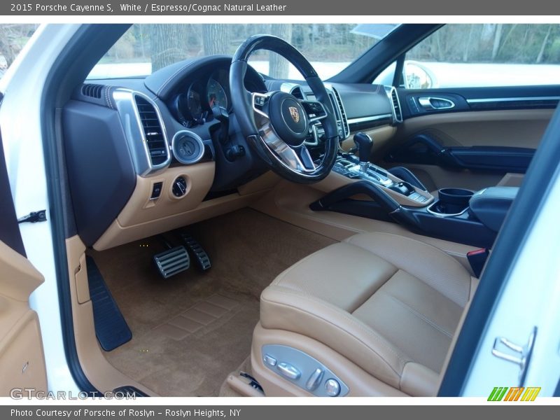 White / Espresso/Cognac Natural Leather 2015 Porsche Cayenne S
