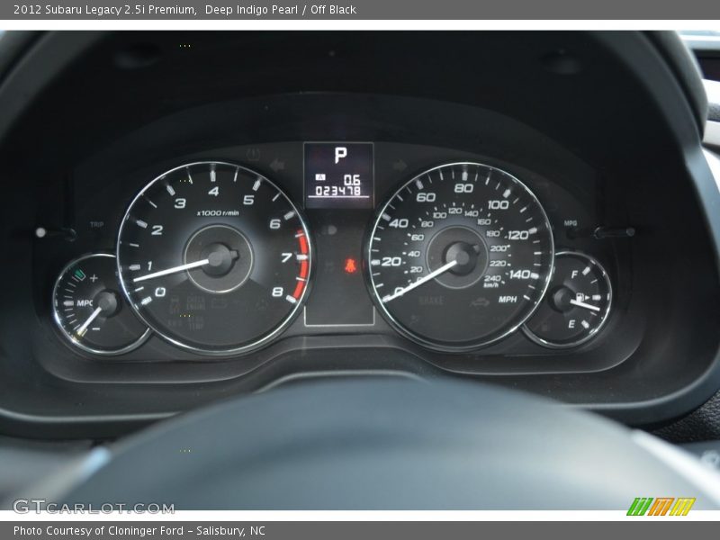 Deep Indigo Pearl / Off Black 2012 Subaru Legacy 2.5i Premium