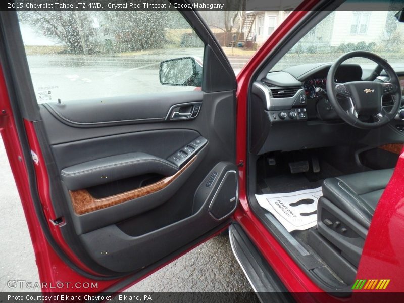 Crystal Red Tintcoat / Cocoa/Mahogany 2015 Chevrolet Tahoe LTZ 4WD