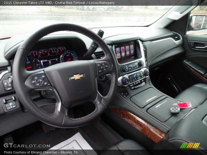 Crystal Red Tintcoat / Cocoa/Mahogany 2015 Chevrolet Tahoe LTZ 4WD