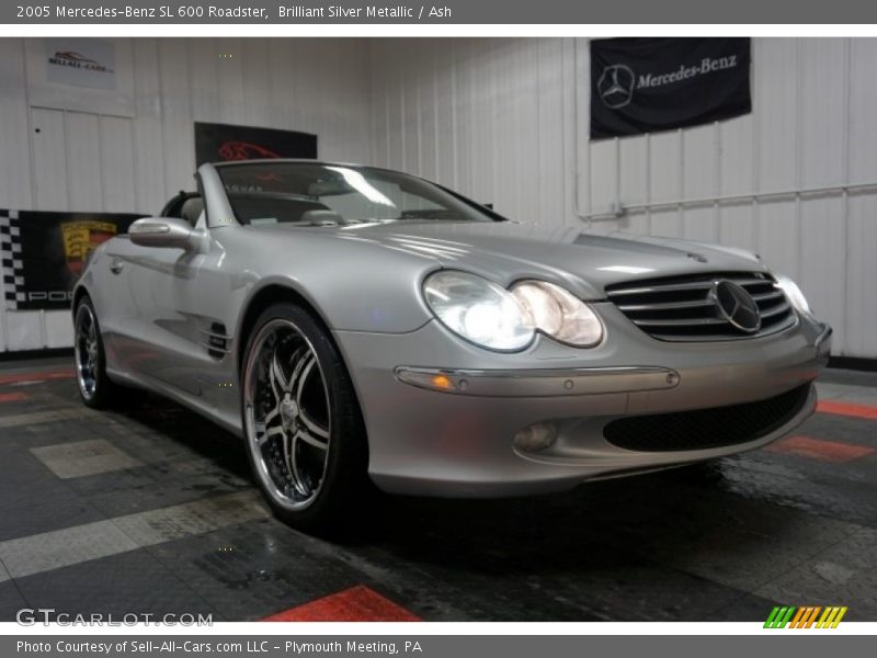 Brilliant Silver Metallic / Ash 2005 Mercedes-Benz SL 600 Roadster