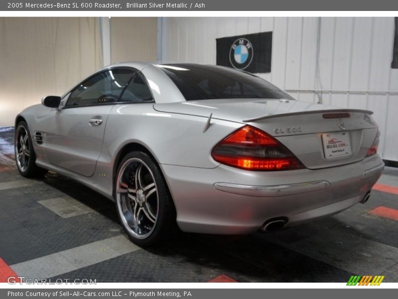 Brilliant Silver Metallic / Ash 2005 Mercedes-Benz SL 600 Roadster