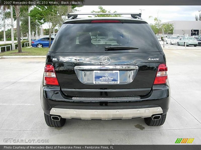 Black / Black 2007 Mercedes-Benz ML 350 4Matic