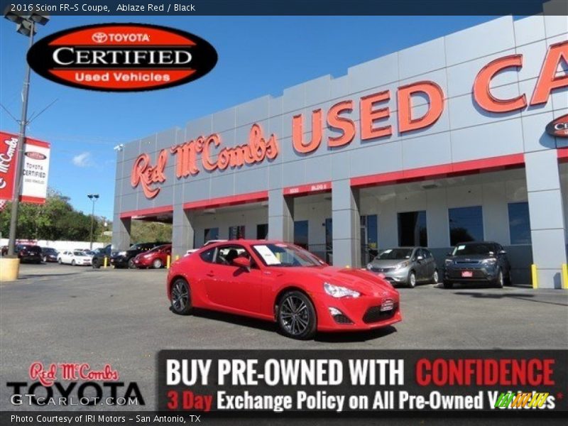 Ablaze Red / Black 2016 Scion FR-S Coupe