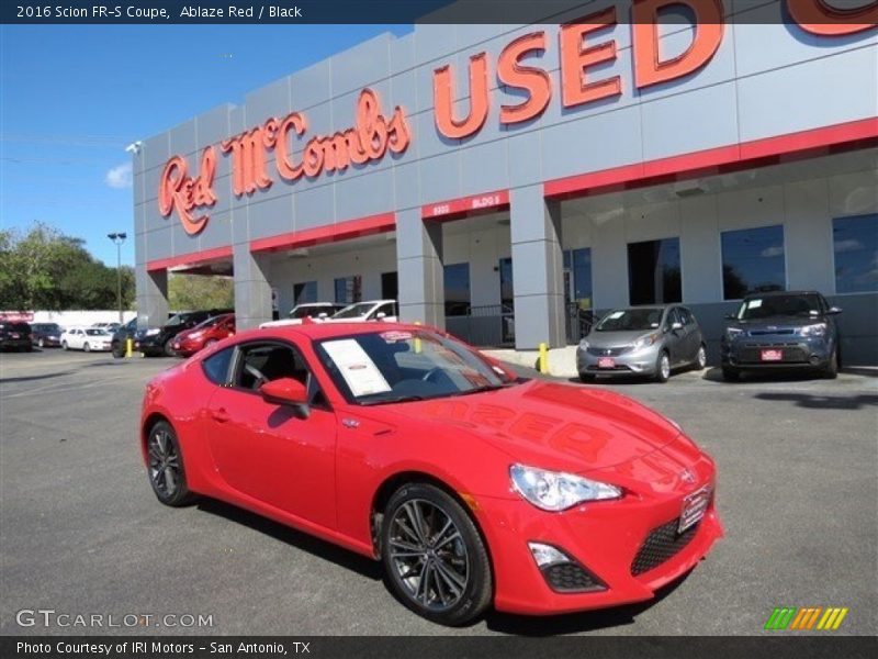 Ablaze Red / Black 2016 Scion FR-S Coupe