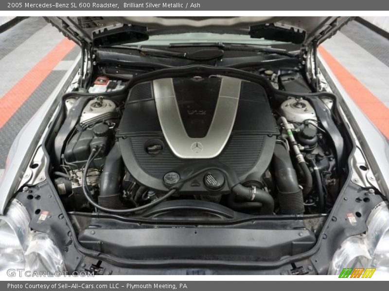 Brilliant Silver Metallic / Ash 2005 Mercedes-Benz SL 600 Roadster
