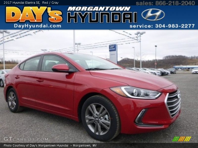 Red / Gray 2017 Hyundai Elantra SE