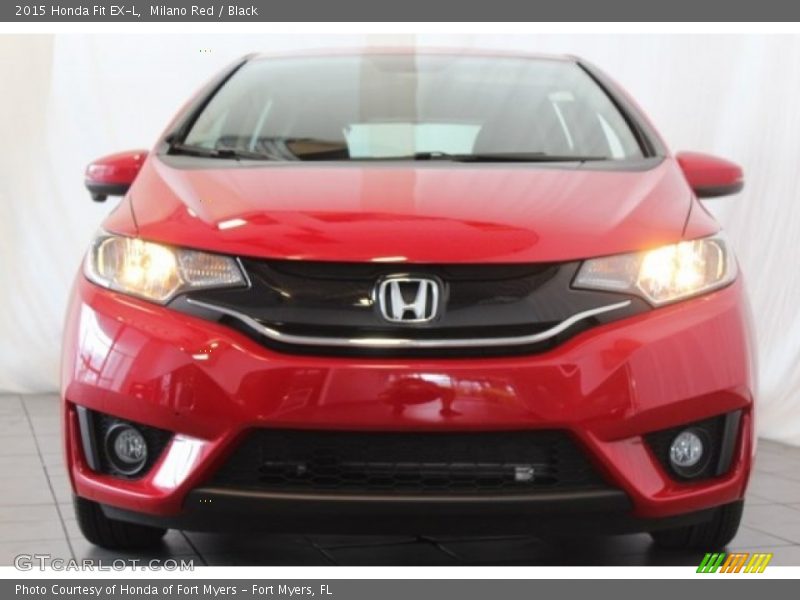 Milano Red / Black 2015 Honda Fit EX-L