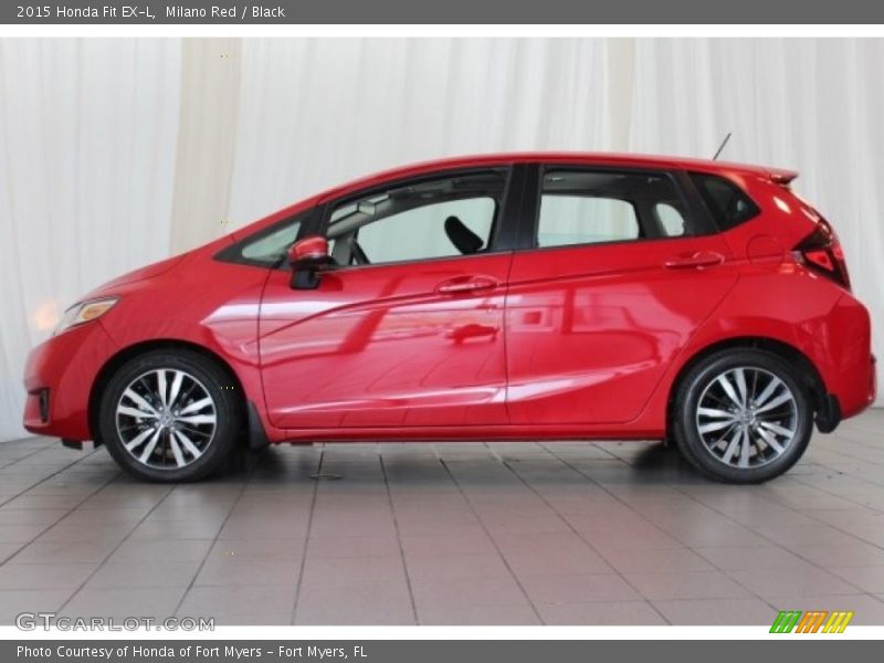 Milano Red / Black 2015 Honda Fit EX-L
