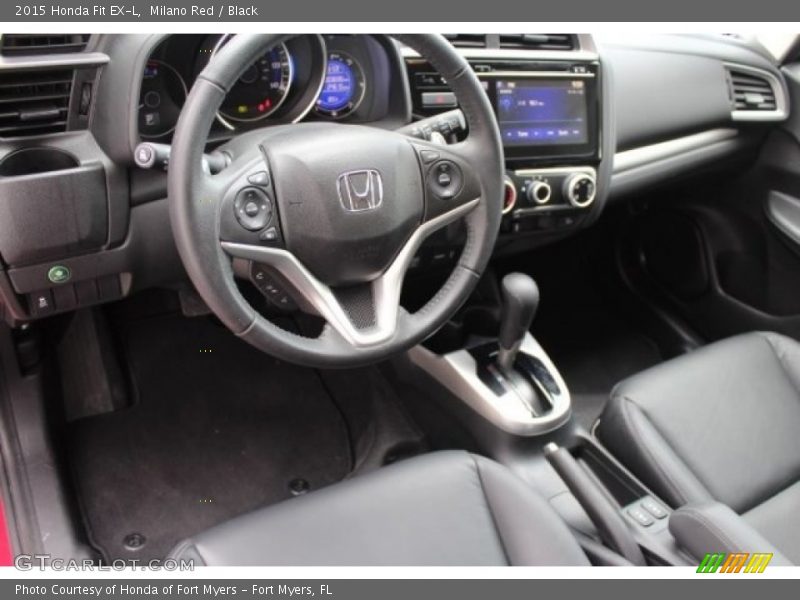 Milano Red / Black 2015 Honda Fit EX-L