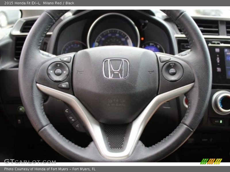 Milano Red / Black 2015 Honda Fit EX-L