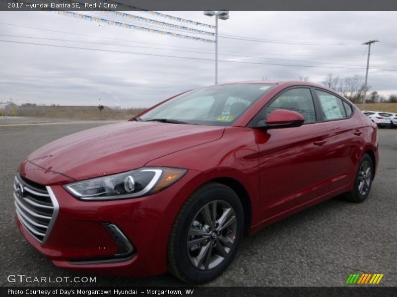 Red / Gray 2017 Hyundai Elantra SE