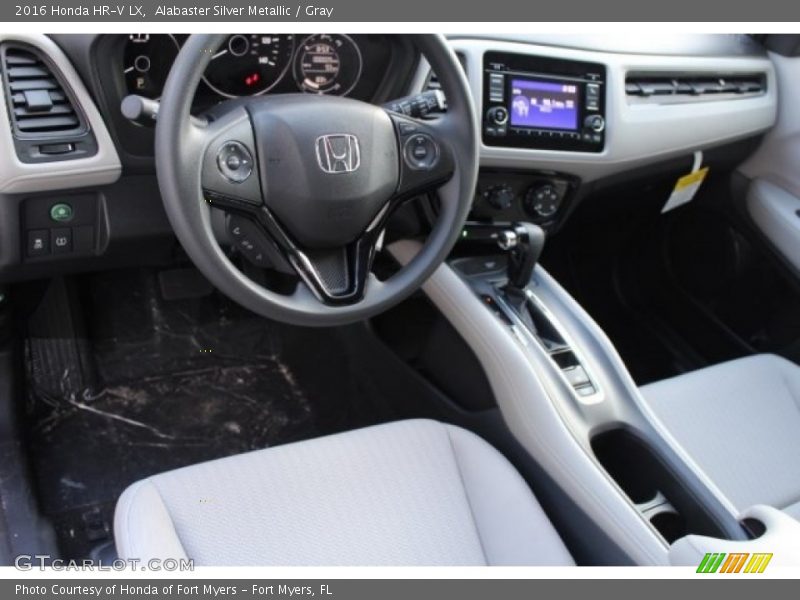Alabaster Silver Metallic / Gray 2016 Honda HR-V LX