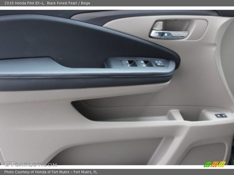 Black Forest Pearl / Beige 2016 Honda Pilot EX-L