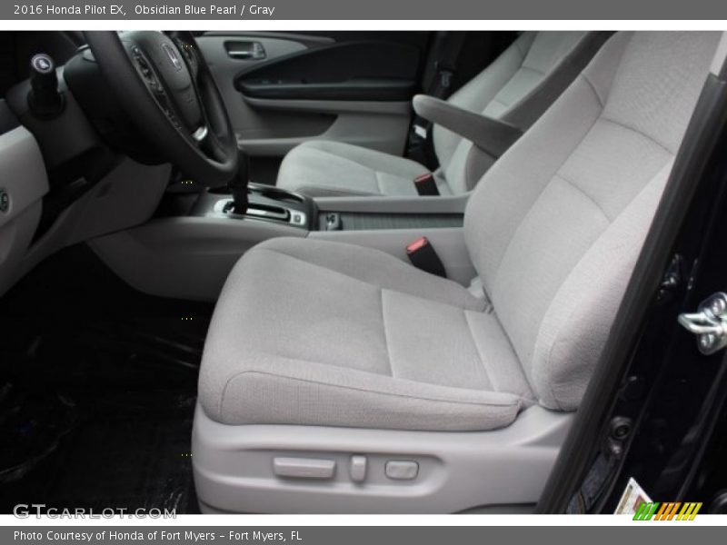 Obsidian Blue Pearl / Gray 2016 Honda Pilot EX