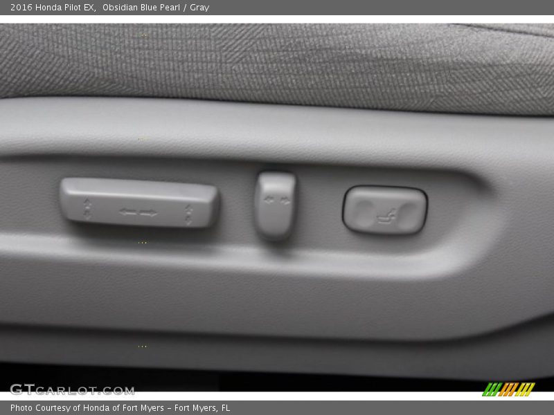 Obsidian Blue Pearl / Gray 2016 Honda Pilot EX