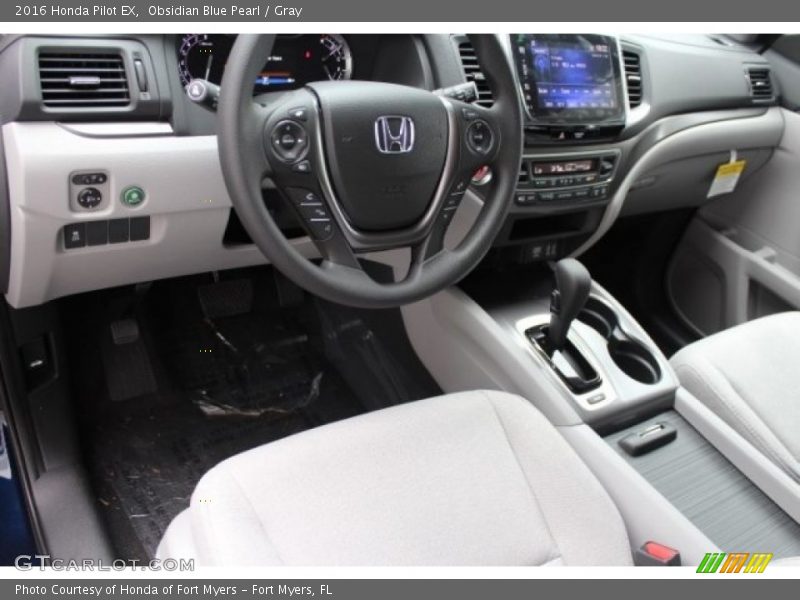 Obsidian Blue Pearl / Gray 2016 Honda Pilot EX
