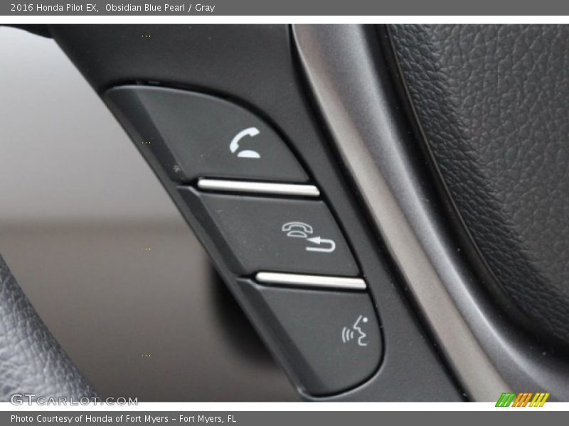 Obsidian Blue Pearl / Gray 2016 Honda Pilot EX