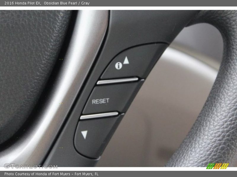 Obsidian Blue Pearl / Gray 2016 Honda Pilot EX