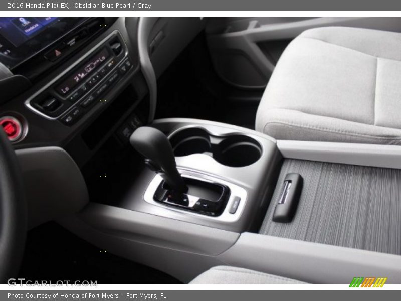 Obsidian Blue Pearl / Gray 2016 Honda Pilot EX