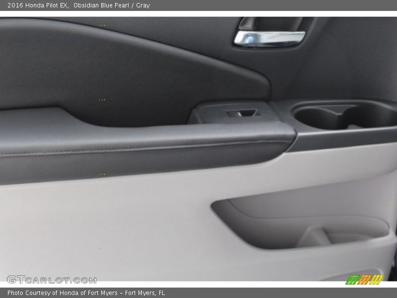 Obsidian Blue Pearl / Gray 2016 Honda Pilot EX