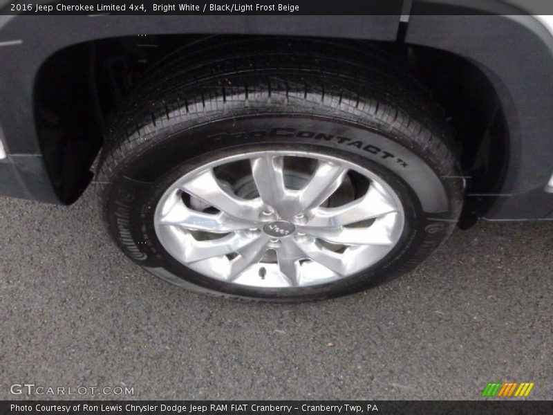 Bright White / Black/Light Frost Beige 2016 Jeep Cherokee Limited 4x4