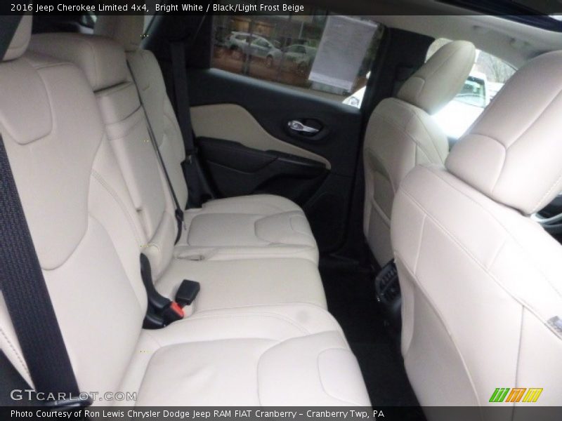 Bright White / Black/Light Frost Beige 2016 Jeep Cherokee Limited 4x4