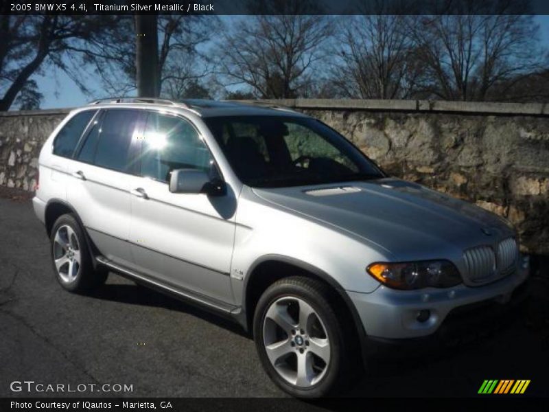Titanium Silver Metallic / Black 2005 BMW X5 4.4i