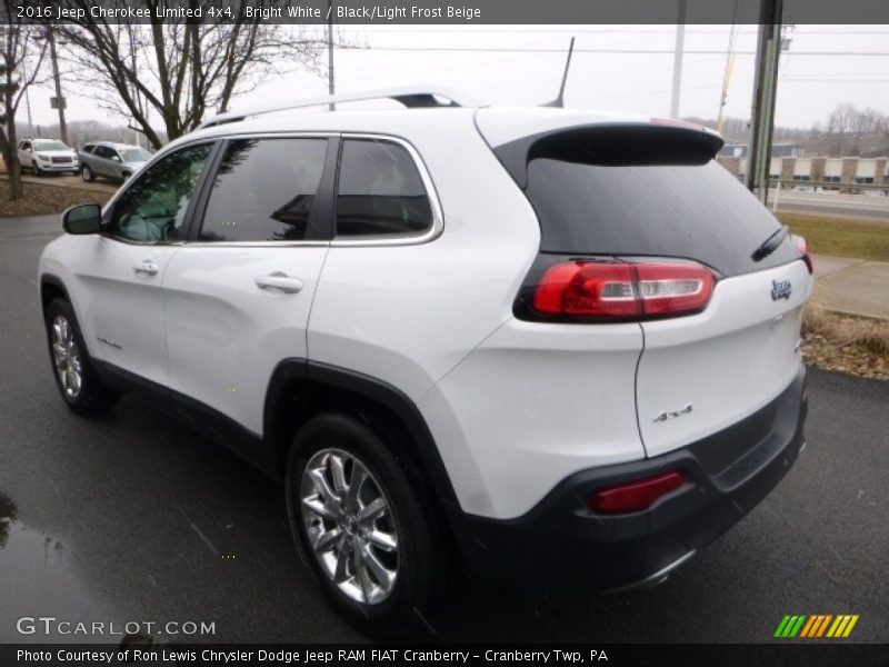 Bright White / Black/Light Frost Beige 2016 Jeep Cherokee Limited 4x4