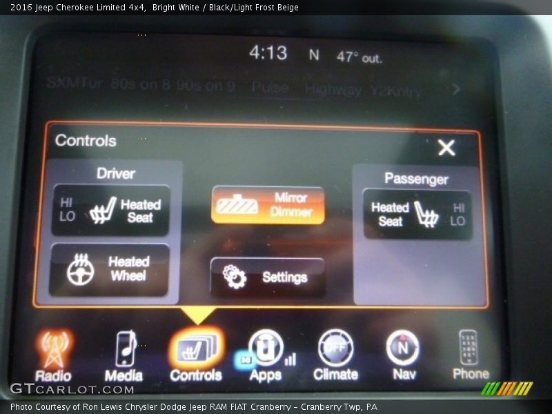 Bright White / Black/Light Frost Beige 2016 Jeep Cherokee Limited 4x4