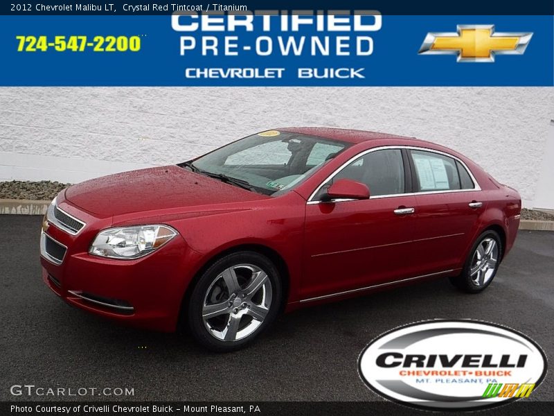 Crystal Red Tintcoat / Titanium 2012 Chevrolet Malibu LT
