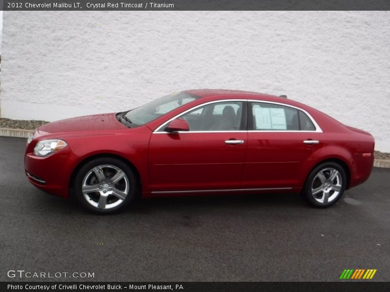 Crystal Red Tintcoat / Titanium 2012 Chevrolet Malibu LT