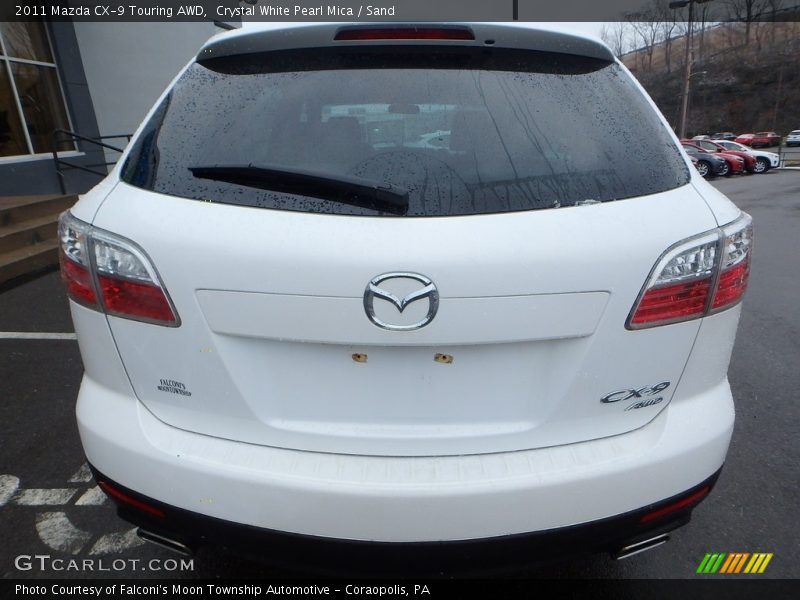 Crystal White Pearl Mica / Sand 2011 Mazda CX-9 Touring AWD