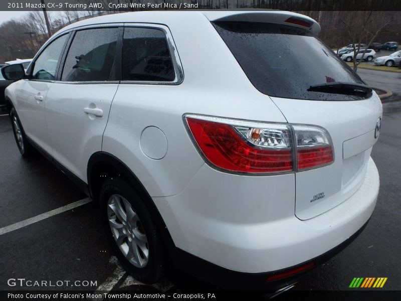 Crystal White Pearl Mica / Sand 2011 Mazda CX-9 Touring AWD