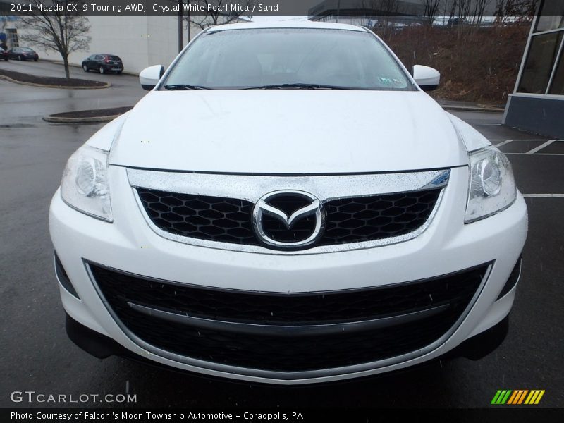 Crystal White Pearl Mica / Sand 2011 Mazda CX-9 Touring AWD