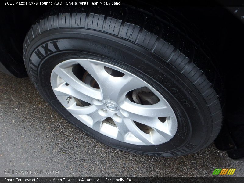 Crystal White Pearl Mica / Sand 2011 Mazda CX-9 Touring AWD