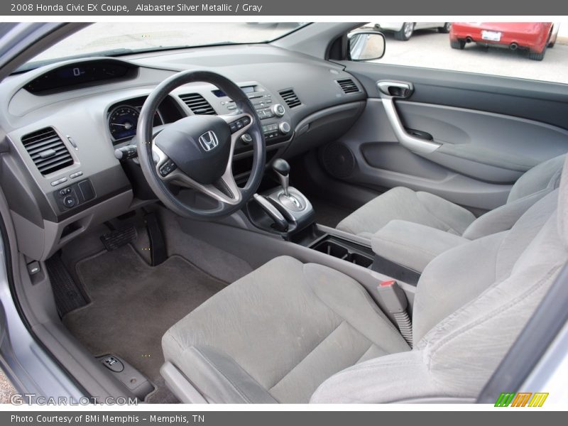 Alabaster Silver Metallic / Gray 2008 Honda Civic EX Coupe