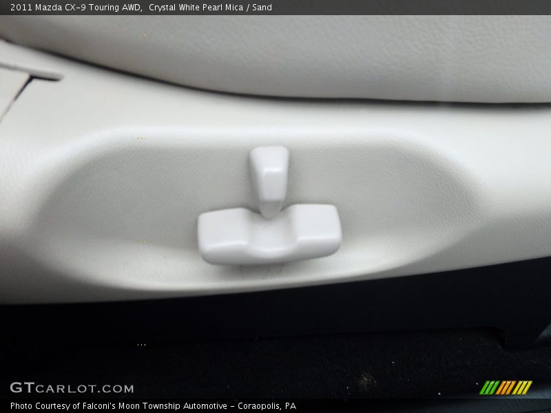 Crystal White Pearl Mica / Sand 2011 Mazda CX-9 Touring AWD