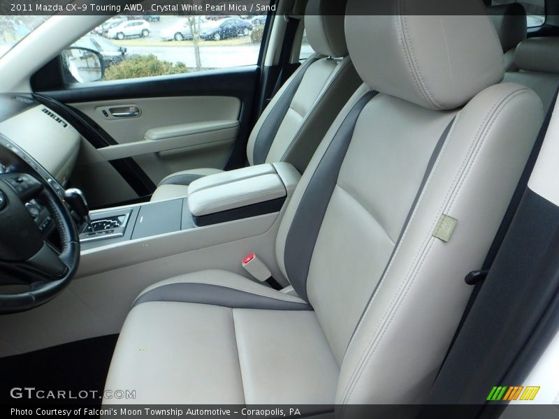 Crystal White Pearl Mica / Sand 2011 Mazda CX-9 Touring AWD