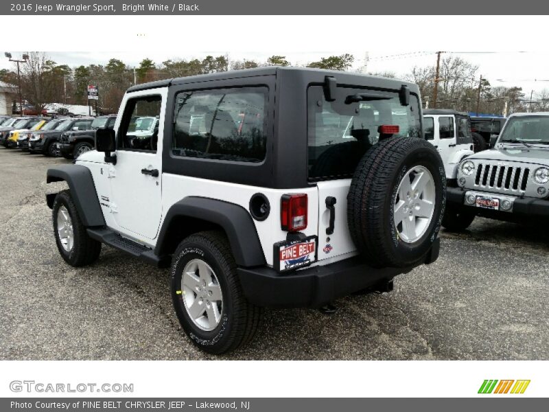 Bright White / Black 2016 Jeep Wrangler Sport