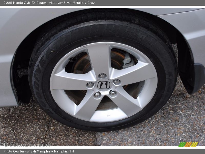Alabaster Silver Metallic / Gray 2008 Honda Civic EX Coupe