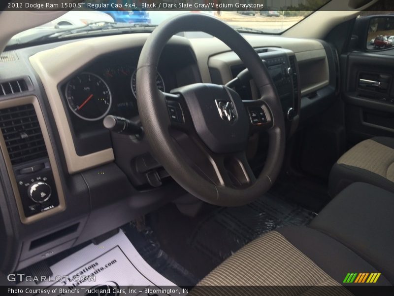 Black / Dark Slate Gray/Medium Graystone 2012 Dodge Ram 1500 ST Regular Cab 4x4