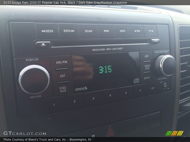Black / Dark Slate Gray/Medium Graystone 2012 Dodge Ram 1500 ST Regular Cab 4x4
